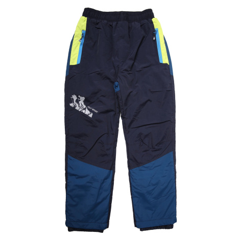 Chlapecké šusťákové kalhoty, zateplené - Wolf B2273, tmavě modrá/ petrol Barva: Modrá tmavě