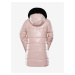 Světle růžový holčičí zimní prošívaný kabát NAX Freino