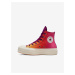 Oranžovo-růžové dámské vzorované kotníkové tenisky na platformě Converse Chuck Taylor All Star L