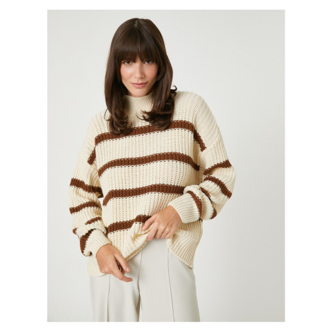 Koton Oversize Knit Sweater Half Turtleneck