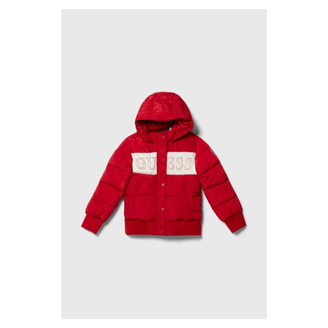 Dětská bunda Guess červená barva