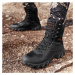 Vojenské pánské boty zimní army styl šněrovací obuv