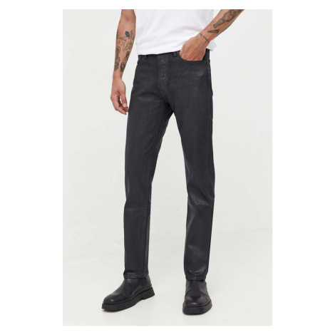Bavlněné kalhoty Levi's 501 54 černá barva, přiléhavé Levi´s
