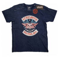 Aerosmith tričko, Boston Pride Washed Blue, pánské