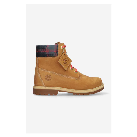 Semišové workery Timberland 6IN Hert BT Cupsole W dámské, hnědá barva, na plochém podpatku, lehc