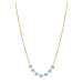 Brosway Půvabný pozlacený náhrdelník s modrými krystaly Symphonia BYM137