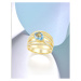 Masivní stříbrný prsten zdobený zirkony s kamenem FanTurra