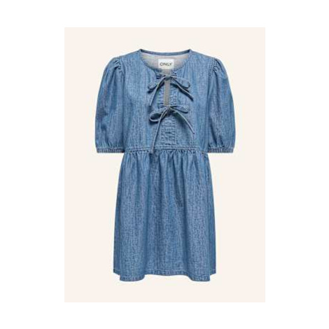Only Džínové Šaty S 3/4 Rukávem modrá