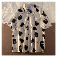 Košile s potiskem koček Street Style