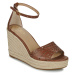 Lauren Ralph Lauren HAANA-ESPADRILLES-WEDGE Hnědá