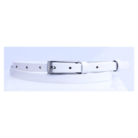 Dámský kožený úzký pásek 15-1-00 bílý 95 cm Penny Belts