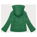 Volná zelená dámská bunda s kapucí Miss TiTi (2360)
