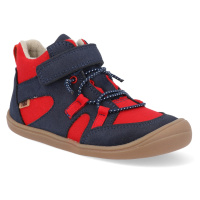 Barefoot dětské kotníkové boty Koel - Beau Fabric Tex Red červené