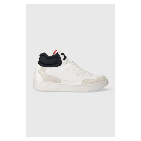 Sneakers boty Tommy Hilfiger TH BASKET CORE MIDCUT LTH bílá barva, FM0FM04795