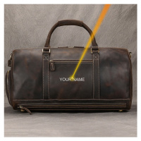 Cestovná taška s gravírovaním mena kožená kabelka