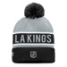 Los Angeles Kings zimní čepice Authentic Pro Game & Train Cuffed Pom Knit Black-Stone Gray