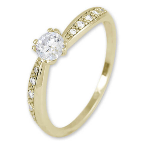 Brilio Zlatý prsten s krystaly 229 001 00830 00