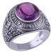 AutorskeSperky.com - Stříbrný prsten s ametystem - S198