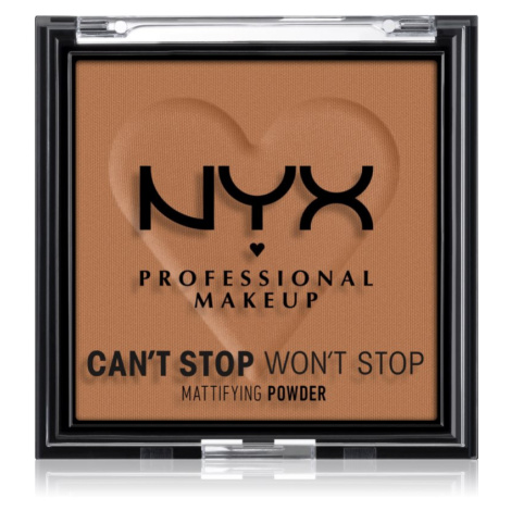 NYX Professional Makeup Can't Stop Won't Stop Mattifying Powder matující pudr odstín 08 Mocha 6 