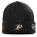 Anaheim Ducks zimní čepice Authentic Pro Game & Train Cuffed Knit Black