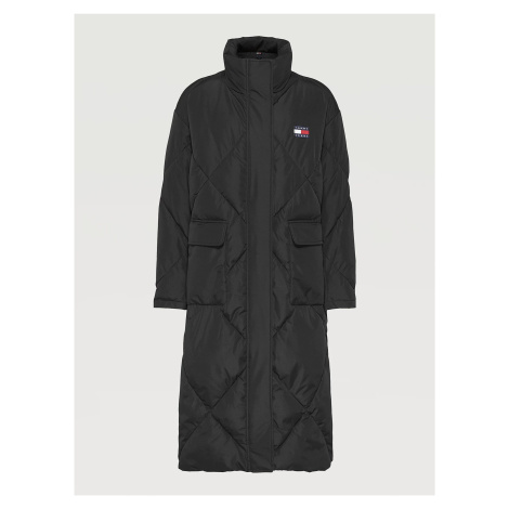 Černý dámský prošívaný zimní kabát Tommy Jeans Tommy Hilfiger