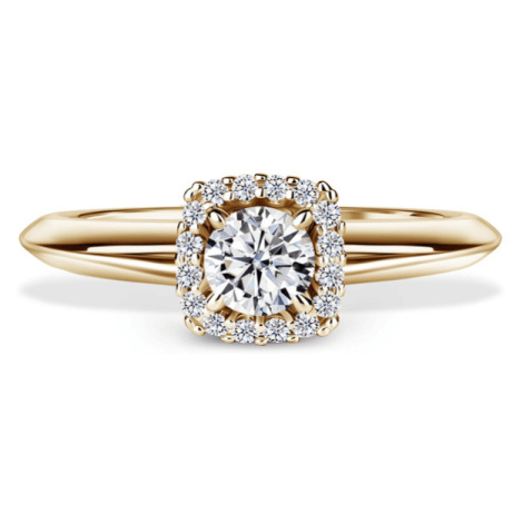 Odette | Zásnubní prsten se středovým diamantem 0.400ct, žluté zlato, s diamanty Danfil