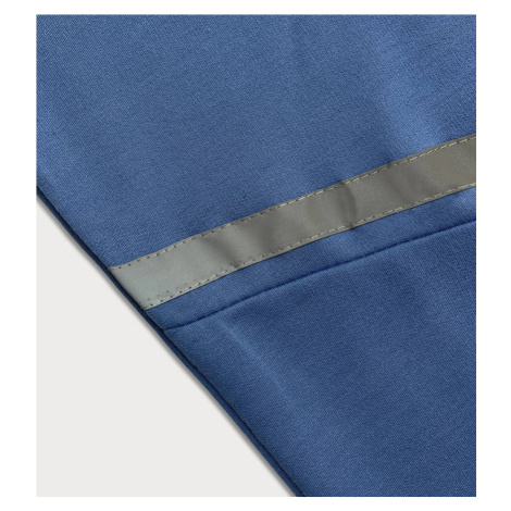 Světle modré pánské teplákové kalhoty s reflexními prvky (8K189-17) J.STYLE