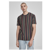 Pánské tričko krátký rukáv // Urban classics Printed Oversized Retro Stripe Tee midnightnavy/bur