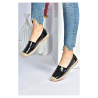 Fox Shoes Black Patent Leather Casual Women's Shoes