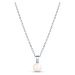 JwL Luxury Pearls Jemný stříbrný náhrdelník s pravou perlou JL0835 (řetízek, přívěsek)