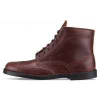 Vasky Brogue High Dark Brown - Pánské kožené kotníkové boty tmavě hnědé - jarní / podzimní obuv 