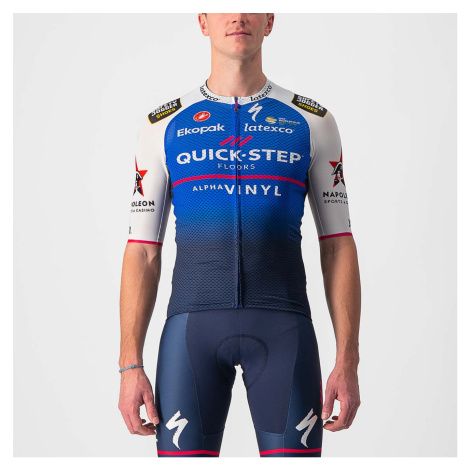 CASTELLI Cyklistický dres s krátkým rukávem - dres - bílá/modrá