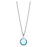Bering Slušivý ocelový náhrdelník s modrým krystalem Artic Symphony 430-18-450