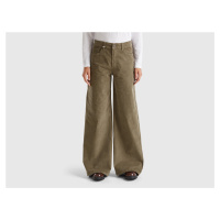 Benetton, Wide Fit Velvet Trousers