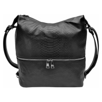 Moderní černý kabelko-batoh z eko kůže Kaline