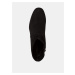 Tamaris černé kotníkové semišové boty na podpatku