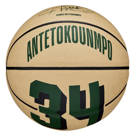 Wilson NBA Player Icon Mini Bskt Giannis U WZ4007501XB - green/beige