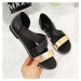 Jezzi W EVE293B černé nazouvací sandály s gumičkami