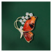 Éternelle Luxusní brož Swarovski Elements Emanuel - motýl babočka paví oko B7170-XR09507A Zlatá