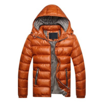 Zimní prošívaná bunda pánská parka s odnímatelnou kapucí