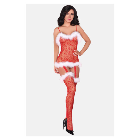 Dámský erotický set LivCo Corsetti Fashion LivCo_Corsetti_Fashion_Bodystocking_Catriona_Red Livia Corsetti