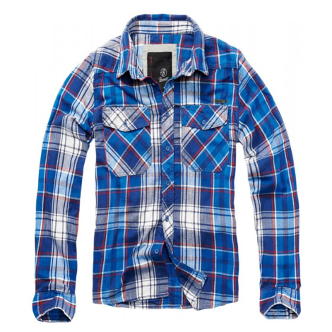 Pánská košile Brandit Checked Shirt - modrá