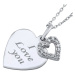 Silvego Stříbrný náhrdelník s přívěskem srdíčka "I love you" ZT131008NW