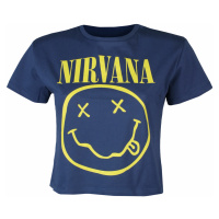 Tričko metal dámské Nirvana - Yellow Happy Face Flower Sniffin - ROCK OFF - NIRVCT07LD