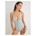 Koton Glittery Swimsuit with Halter Triangle Covered