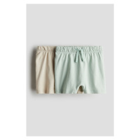 H & M - Žerzejové šortky 2 kusy - zelená
