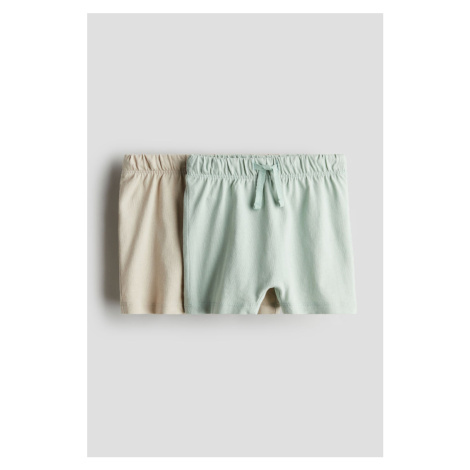 H & M - Žerzejové šortky 2 kusy - zelená H&M