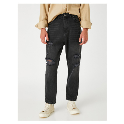 Koton Loose Fit Denim Wide Trousers - Steve Jean