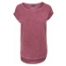 Urban Classics Ladies Long Back Shaped Spray Dye Tee Dámské tričko burgundská červeň