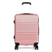 Konofactory Růžový odolný skořepinový cestovní kufr "Travelmania" - M (35l), L (65l), XL (100l)
